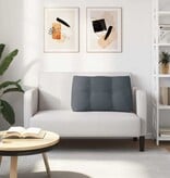 VidaXL Rugkussen Donkergrijs 80 x 24 x 50 cm Fluweel