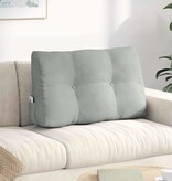 VidaXL Rugkussen Lichtgrijs 80 x 24 x 50 cm Fluweel