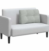 VidaXL Rugkussen Lichtgrijs 80 x 24 x 50 cm Fluweel