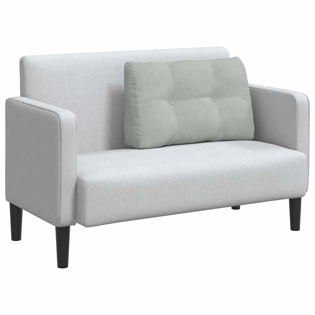 VidaXL Rugkussen Lichtgrijs 80 x 24 x 50 cm Fluweel