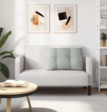 VidaXL Rugkussen Lichtgrijs 80 x 24 x 50 cm Fluweel