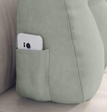 VidaXL Rugkussen Lichtgrijs 80 x 24 x 50 cm Fluweel