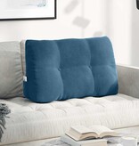 VidaXL Rugkussen Blauw 80 x 24 x 50 cm Fluweel
