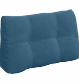 VidaXL Rugkussen Blauw 80 x 24 x 50 cm Fluweel