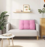 VidaXL Rugkussen Roze 80 x 24 x 50 cm Stof