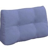 VidaXL Rugkussen Jeans Blauw 80 x 24 x 50 cm Stof