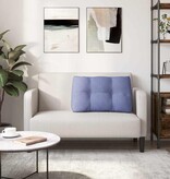 VidaXL Rugkussen Jeans Blauw 80 x 24 x 50 cm Stof