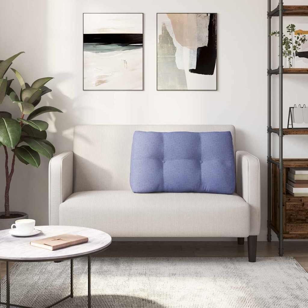 VidaXL Rugkussen Jeans Blauw 80 x 24 x 50 cm Stof