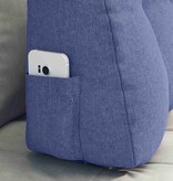 VidaXL Rugkussen Jeans Blauw 80 x 24 x 50 cm Stof