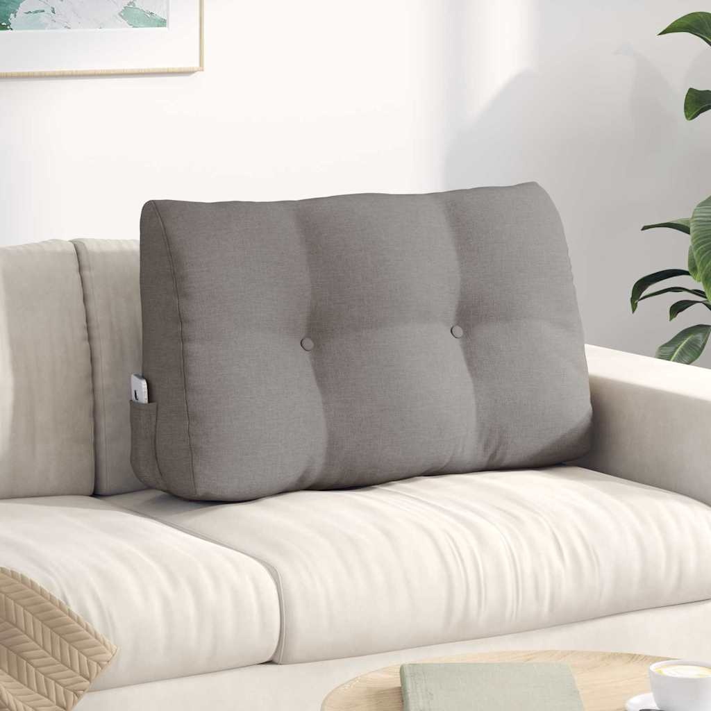 VidaXL Rugkussen Taupe 80 x 24 x 50 cm Stof