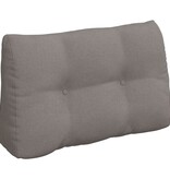 VidaXL Rugkussen Taupe 80 x 24 x 50 cm Stof
