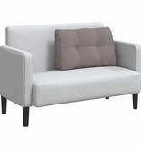 VidaXL Rugkussen Taupe 80 x 24 x 50 cm Stof