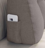 VidaXL Rugkussen Taupe 80 x 24 x 50 cm Stof