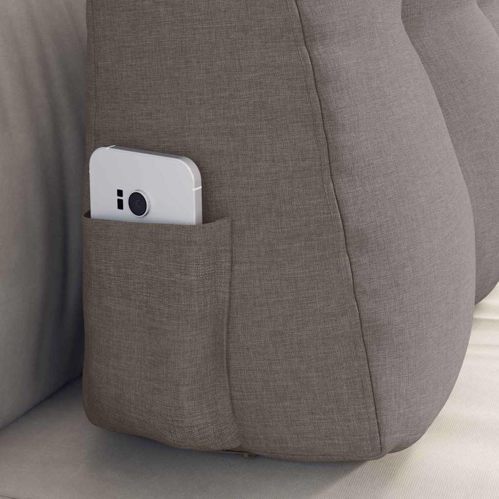 VidaXL Rugkussen Taupe 80 x 24 x 50 cm Stof