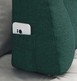 VidaXL Rugkussen Donkergroen 80 x 24 x 50 cm Stof