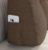 VidaXL Rugkussen Bruin 80 x 24 x 50 cm Stof