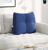 VidaXL Rugkussen Politieblauw 60 x 24 x 50 cm Fluweel