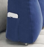 VidaXL Rugkussen Politieblauw 60 x 24 x 50 cm Fluweel