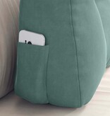 VidaXL Rugkussen Zeegroen 60 x 24 x 50 cm Fluweel