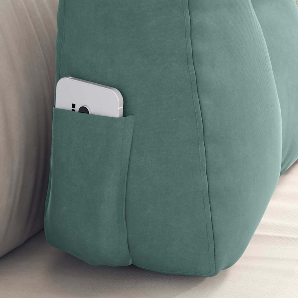 VidaXL Rugkussen Zeegroen 60 x 24 x 50 cm Fluweel