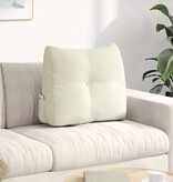 VidaXL Rugkussen Crème 60 x 24 x 50 cm Fluweel
