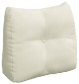 VidaXL Rugkussen Crème 60 x 24 x 50 cm Fluweel