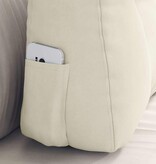 VidaXL Rugkussen Crème 60 x 24 x 50 cm Fluweel