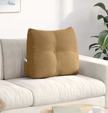 VidaXL Rugkussen Bruin 60 x 24 x 50 cm Fluweel