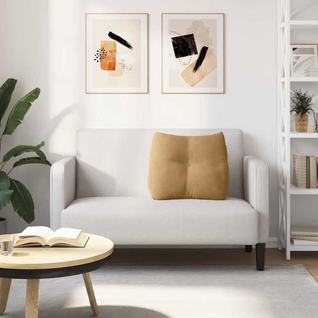 VidaXL Rugkussen Bruin 60 x 24 x 50 cm Fluweel