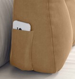 VidaXL Rugkussen Bruin 60 x 24 x 50 cm Fluweel