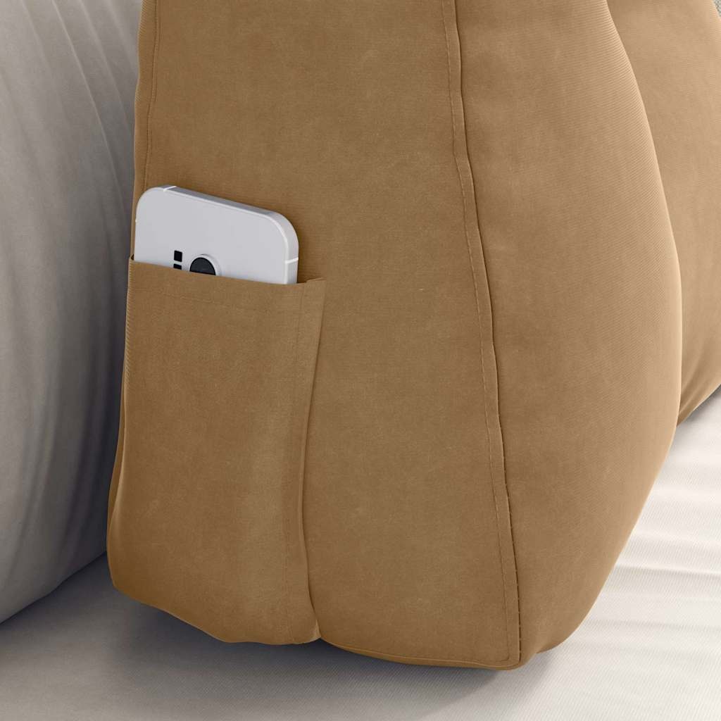 VidaXL Rugkussen Bruin 60 x 24 x 50 cm Fluweel