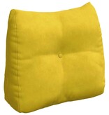 VidaXL Rugkussen Geel 60 x 24 x 50 cm Fluweel