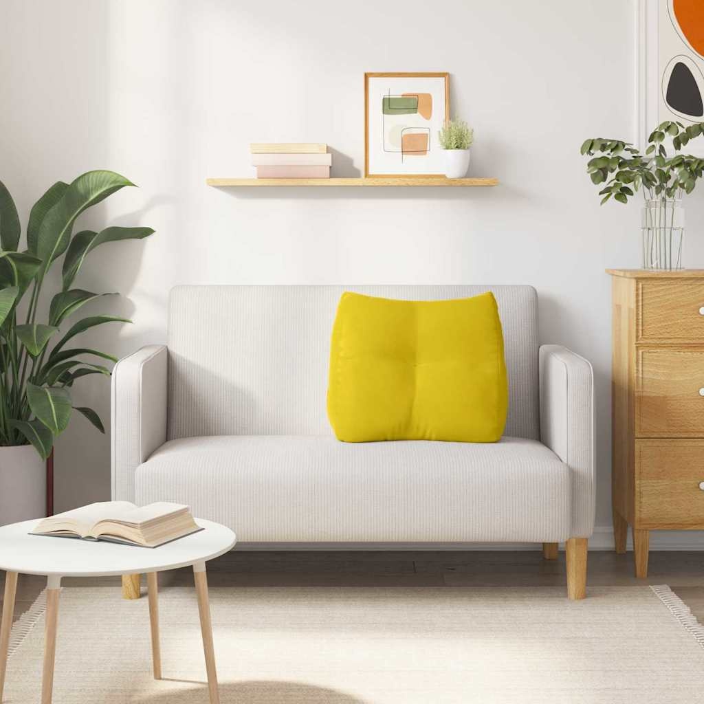 VidaXL Rugkussen Geel 60 x 24 x 50 cm Fluweel