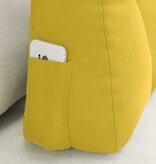 VidaXL Rugkussen Geel 60 x 24 x 50 cm Fluweel
