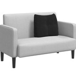 VidaXL Rugkussen Zwart 60 x 24 x 50 cm Fluweel