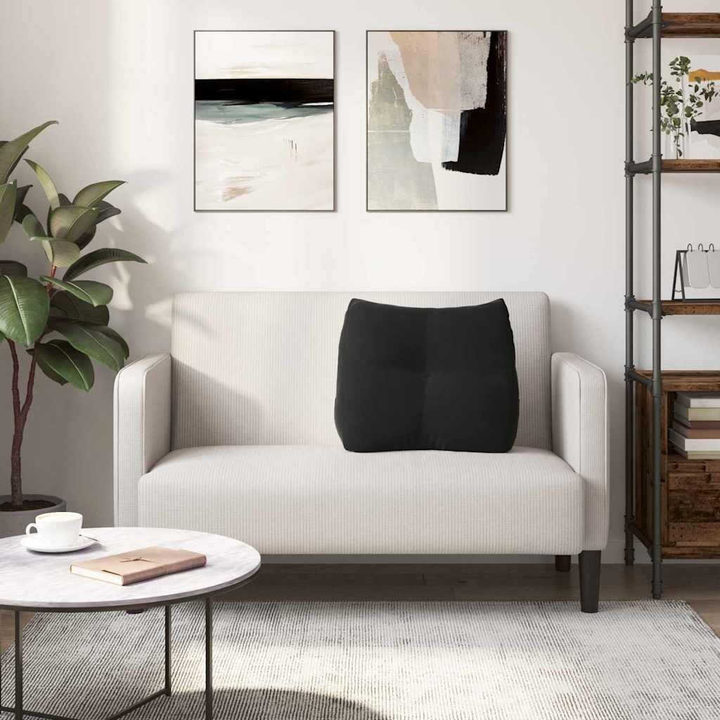 VidaXL Rugkussen Zwart 60 x 24 x 50 cm Fluweel