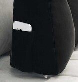 VidaXL Rugkussen Zwart 60 x 24 x 50 cm Fluweel