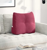 VidaXL Rugkussen Wijnrood 60 x 24 x 50 cm Fluweel