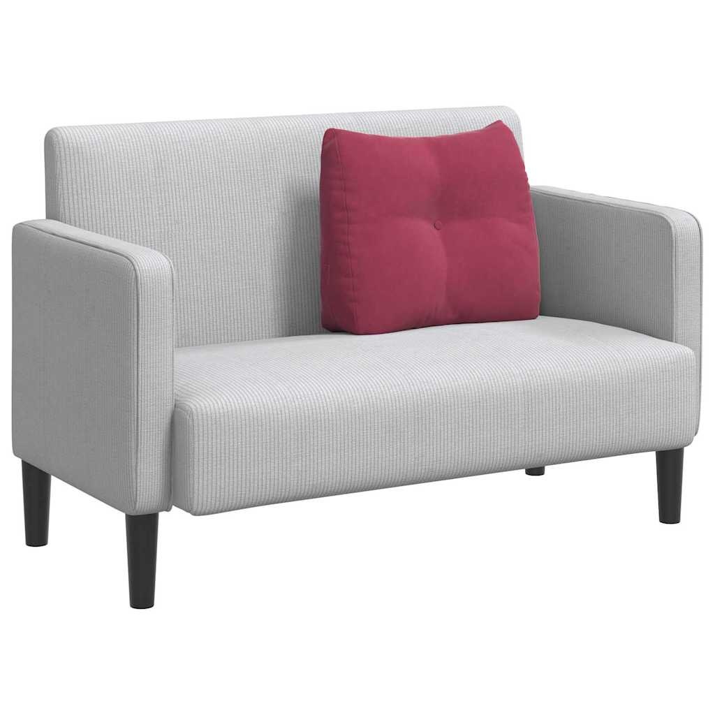 VidaXL Rugkussen Wijnrood 60 x 24 x 50 cm Fluweel