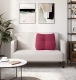 VidaXL Rugkussen Wijnrood 60 x 24 x 50 cm Fluweel