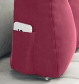 VidaXL Rugkussen Wijnrood 60 x 24 x 50 cm Fluweel