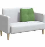 VidaXL Rugkussen Lichtgroen 60 x 24 x 50 cm Fluweel