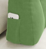 VidaXL Rugkussen Lichtgroen 60 x 24 x 50 cm Fluweel