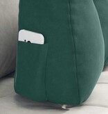 VidaXL Rugkussen Donkergroen 60 x 24 x 50 cm Fluweel