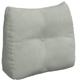 VidaXL Rugkussen Lichtgrijs 60 x 24 x 50 cm Fluweel