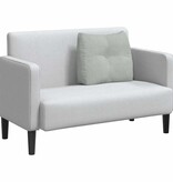 VidaXL Rugkussen Lichtgrijs 60 x 24 x 50 cm Fluweel