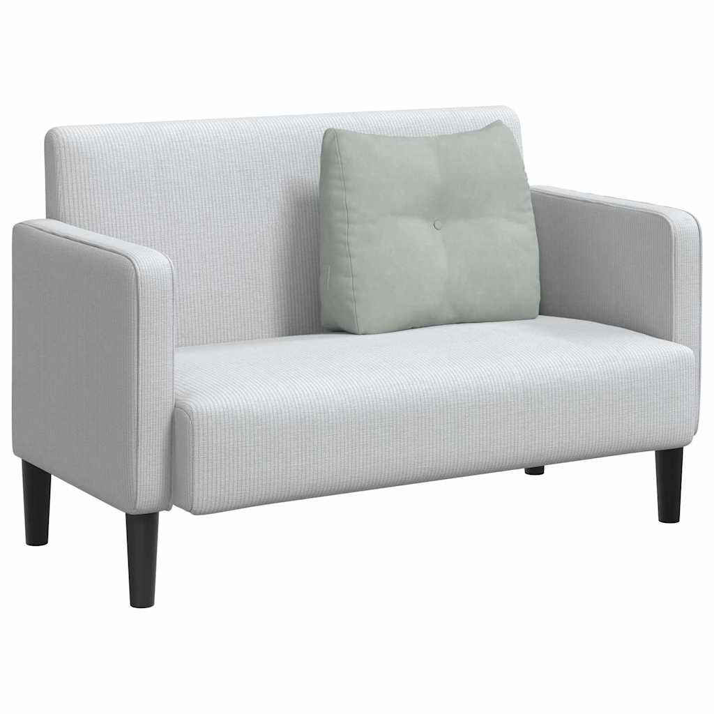 VidaXL Rugkussen Lichtgrijs 60 x 24 x 50 cm Fluweel