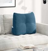 VidaXL Rugkussen Blauw 60 x 24 x 50 cm Fluweel