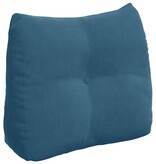VidaXL Rugkussen Blauw 60 x 24 x 50 cm Fluweel