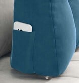 VidaXL Rugkussen Blauw 60 x 24 x 50 cm Fluweel